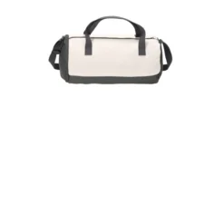 Port Authority ® Cotton Barrel Duffel -Travel Storage Store 10079 GraphGySWht 1 BG814GraphGySWhtFlatFront 1200W 550x550h.jpg