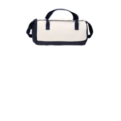 Port Authority ® Cotton Barrel Duffel -Travel Storage Store 10079 TrueNavySWh 1 BG814TrueNavySWhFlatFront 1200W 550x550h.jpg