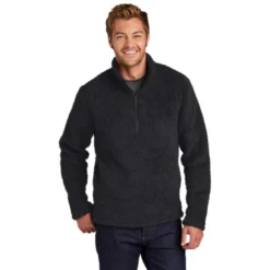 Port Authority® Cozy 1/4-Zip Fleece 11 Port Authority® Cozy 1/4-Zip Fleece -Travel Storage Store 10187 Charcoal 1 F130CharcoalModelFront 337W 550x550h.jpg