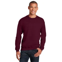 Gildan® - Heavy Blend™ Crewneck Sweatshirt 39 Gildan® - Heavy Blend™ Crewneck Sweatshirt -Travel Storage Store 18000 maroon model front 550x550.jpg