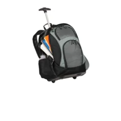 Port Authority Wheeled Backpack -Travel Storage Store 2598 DrkGreyBlack 3 BG76SDrkGreyBlackProp 550x550h.jpg