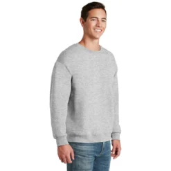 JERZEES® SUPER SWEATS® NuBlend® - Crewneck Sweatshirt -Travel Storage Store 4662M ash model 3q 550x550.jpg