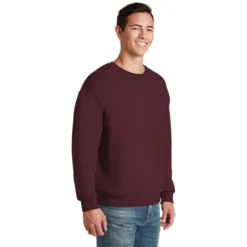 JERZEES® SUPER SWEATS® NuBlend® - Crewneck Sweatshirt -Travel Storage Store 4662M maroon model 3q 550x550.jpg