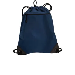 Port Authority Cinch Pack With Mesh Trim 14 Port Authority Cinch Pack With Mesh Trim -Travel Storage Store 5791 Navy 1 BG810NavyFlatFront 1200W 550x550h.jpg