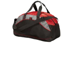 Port Authority Medium Contrast Duffel -Travel Storage Store 5798 Red 5 BG1070RedFlatFront 1200W 550x550h.jpg