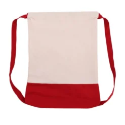 Cape Cod Cotton Drawstring Backpack -Travel Storage Store 8876 flat red 1 550x550.jpg