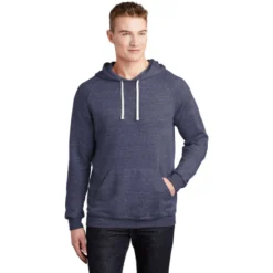 JERZEES ® Snow Heather French Terry Raglan Hoodie -Travel Storage Store 90M navy model front 550x550.jpg