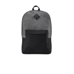 Port Authority ® Retro Backpack 11 Port Authority ® Retro Backpack -Travel Storage Store 9724 HthrGreyBlk 1 BG7150HthrGreyBlkFlatFront 1200W 550x550h.jpg