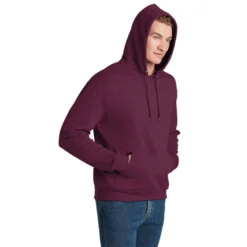 JERZEES® - NuBlend® Pullover Hooded Sweatshirt 38 JERZEES® - NuBlend® Pullover Hooded Sweatshirt -Travel Storage Store 996M maroon model hood 550x550.jpg