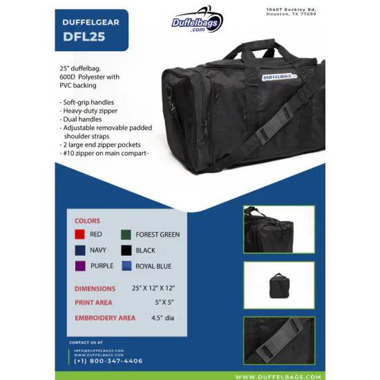 DuffelGear 25" Sport Duffel 3 DuffelGear 25" Sport Duffel - Image 3