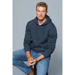 District® Perfect Weight® Fleece Hoodie -Travel Storage Store DT1101 newnavy model lifestyle GA20 550x550.jpg