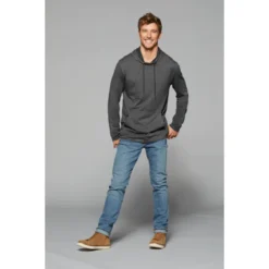 District ® Featherweight French Terry ™ Hoodie -Travel Storage Store DT571 washedcoal model front GA20 550x550.jpg