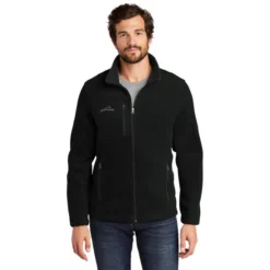 Eddie Bauer® - Full-Zip Fleece Jacket -Travel Storage Store EB200 black model front 550x550.jpg