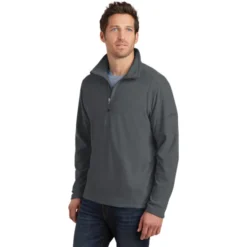 Eddie Bauer®1/2-Zip Microfleece Jacket -Travel Storage Store EB226 greysteel model 3q 042015 550x550.jpg