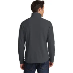 Eddie Bauer®1/2-Zip Microfleece Jacket -Travel Storage Store EB226 greysteel model back 042015 550x550.jpg