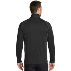 Eddie Bauer® Smooth Fleece Base Layer 1/2-Zip 13 Eddie Bauer® Smooth Fleece Base Layer 1/2-Zip -Travel Storage Store EB236 Black model back 052016 550x550.jpg