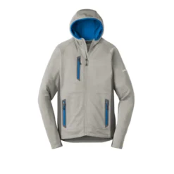 Eddie Bauer ® Sport Hooded Full-Zip Fleece Jacket -Travel Storage Store EB244 greycloudgrystlexpeditionblue flat front 550x550.jpg