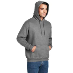 Hanes® Ultimate Cotton® - Pullover Hooded Sweatshirt -Travel Storage Store F170 lightsteel model hood 550x550.jpg