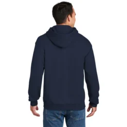 Hanes® Ultimate Cotton® - Pullover Hooded Sweatshirt -Travel Storage Store F170 navy model back 550x550.jpg