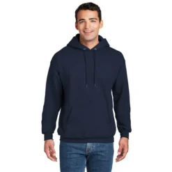 Hanes® Ultimate Cotton® - Pullover Hooded Sweatshirt -Travel Storage Store F170 navy model front 550x550.jpg