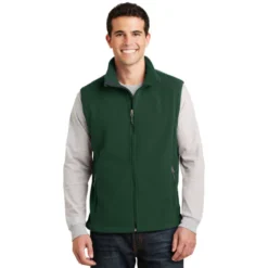 Port Authority® Value Fleece Vest -Travel Storage Store F219 forestgreen model front 102016 550x550.jpg