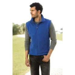 Port Authority® Value Fleece Vest -Travel Storage Store F219 true royal model GA17 550x550.jpg