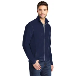 Port Authority® Microfleece Jacket -Travel Storage Store F223 truenavy model 3q 550x550.jpg