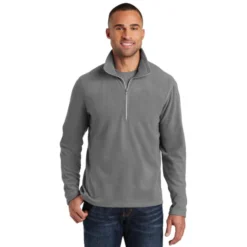 Port Authority® Microfleece 1/2-Zip Pullover 11 Port Authority® Microfleece 1/2-Zip Pullover -Travel Storage Store F224 pearlgrey model front 550x550.jpg
