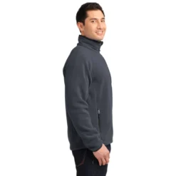 Port Authority® Enhanced Value Fleece Full-Zip Jacket 14 Port Authority® Enhanced Value Fleece Full-Zip Jacket -Travel Storage Store F229 battleshipgreyBlack model side 072014 550x550.jpg