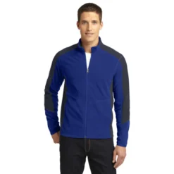 Port Authority® Colorblock Microfleece Jacket -Travel Storage Store F230 patriotblubttleshpgry model front 072014 550x550.jpg