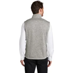 Port Authority ® Sweater Fleece Vest 13 Port Authority ® Sweater Fleece Vest -Travel Storage Store F236 greyheather model back 550x550.jpg