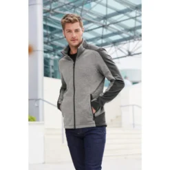 Port Authority® Grid Fleece Jacket 17 Port Authority® Grid Fleece Jacket -Travel Storage Store F239 greysmokeheathergreysmoke model front GA21 550x550.jpg