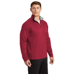 Sport-Tek® Sport-Wick® Fleece 1/4-Zip Pullover 17 Sport-Tek® Sport-Wick® Fleece 1/4-Zip Pullover -Travel Storage Store F243 deepredsilver model 3q 550x550.jpg