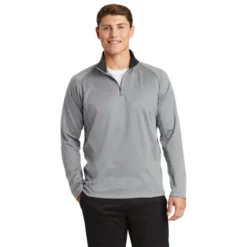 Sport-Tek® Sport-Wick® Fleece 1/4-Zip Pullover 24 Sport-Tek® Sport-Wick® Fleece 1/4-Zip Pullover -Travel Storage Store F243 silverblack model front 550x550.jpg