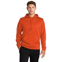 Sport-Tek® Sport-Wick® Fleece Hooded Pullover -Travel Storage Store F244 deeporange model front 550x550.jpg