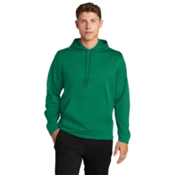 Sport-Tek® Sport-Wick® Fleece Hooded Pullover -Travel Storage Store F244 kellygreen model front 550x550.jpg