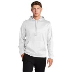 Sport-Tek® Sport-Wick® Fleece Hooded Pullover -Travel Storage Store F244 white model front 550x550.jpg