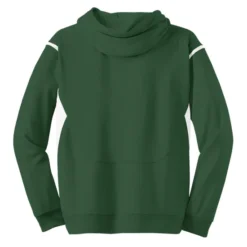 Sport-Tek® Tech Fleece Colorblock Hooded Sweatshirt -Travel Storage Store F246 forestgreenWhite flat back 550x550.jpg