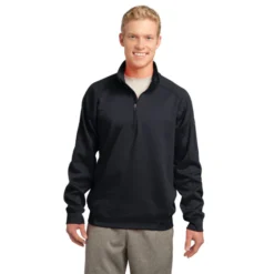 Sport-Tek® Tech Fleece 1/4-Zip Pullover 14 Sport-Tek® Tech Fleece 1/4-Zip Pullover -Travel Storage Store F247 Black Model Front 111511 550x550.jpg