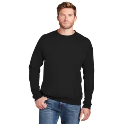 Hanes® Ultimate Cotton® - Crewneck Sweatshirt -Travel Storage Store F260 black model front 550x550.jpg