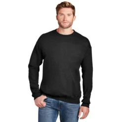 Hanes® Ultimate Cotton® - Crewneck Sweatshirt -Travel Storage Store F260 charcoalheather model front 550x550.jpg