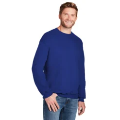 Hanes® Ultimate Cotton® - Crewneck Sweatshirt -Travel Storage Store F260 deeproyal model 3q 550x550.jpg