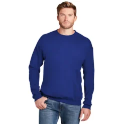 Hanes® Ultimate Cotton® - Crewneck Sweatshirt -Travel Storage Store F260 deeproyal model front 550x550.jpg