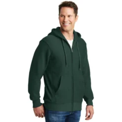 Sport-Tek® Super Heavyweight Full-Zip Hooded Sweatshirt -Travel Storage Store F282 darkgreen model 3q 032017 550x550.jpg