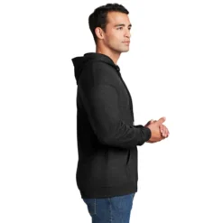 Hanes® Ultimate Cotton® - Full-Zip Hooded Sweatshirt -Travel Storage Store F283 charcoalheather model side 550x550.jpg
