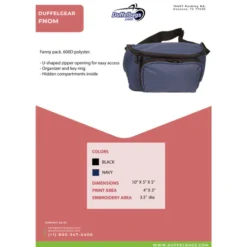 DuffelGear Adjustable Fanny Pack -Travel Storage Store FNOM 550x550h.jpg