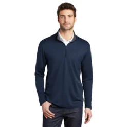 Port Authority ® Silk Touch ™ Performance 1/4-Zip 15 Port Authority ® Silk Touch ™ Performance 1/4-Zip -Travel Storage Store K584 navysteelgrey model front 550x550.jpg