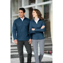 Port Authority® Vertical Texture 1/4-Zip Pullover -Travel Storage Store K805 L805 regblueirngry model lifestyle ga19 550x550.jpg
