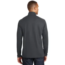 Port Authority® Pinpoint Mesh 1/2-Zip -Travel Storage Store K806 battleshipgrey model back 012016 550x550.jpg