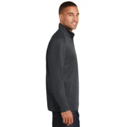 Port Authority® Pinpoint Mesh 1/2-Zip -Travel Storage Store K806 battleshipgrey model side 012016 550x550.jpg
